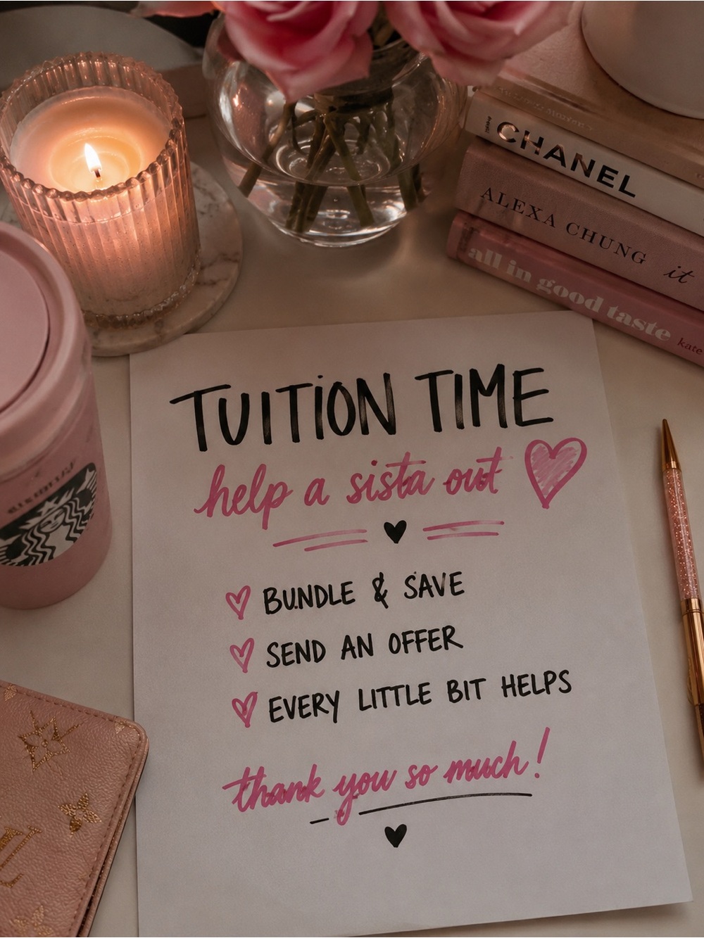 Tuition timeeeee, you know the drill babes ✨